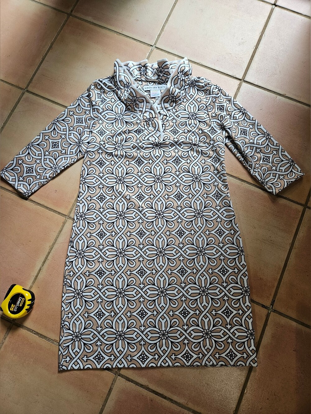 Gretchen Scott Jersey Ruffneck Dress In Piazza Print - Picture 6 of 15